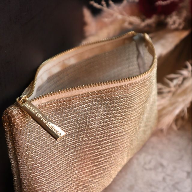 Golden Makeup Bag MakeupMekka